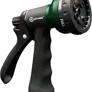 AUTOMAN Garden Hose Nozzle - 7 Spray Patterns, ABS Water Nozzle for Watering & Cleaning