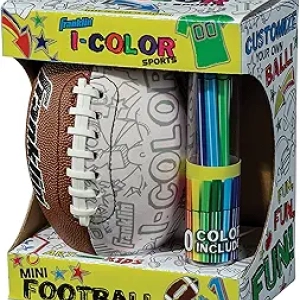 Franklin Sports iColor Kids Mini Football - Design Your Own Ball with Markers