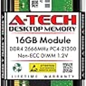 16GB DDR4 2666MHz RAM Module - A-Tech PC4-21300 Desktop Memory