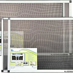 Expandable Window Screen 20″H × 28-54″W | Adjustable Fiberglass Mesh (2-Pack)