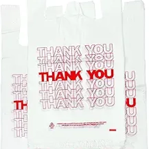TashiBox 1000 Ct Plastic Shopping Bags with Handles - 11.5" Retail Grocery Bags