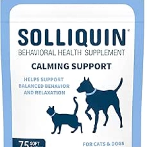Nutramax Solliquin Calming Supplement for Dogs & Cats | 75 Soft Chews