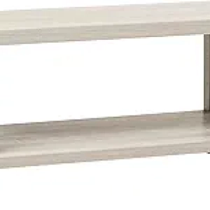 Walker Edison Sedalia Modern Farmhouse Metal X Coffee Table - 40 Inch Stone Grey