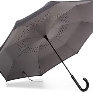 Auto Reverse Close Windproof Umbrella | 75MPH Wind Resistant & Water Repellent