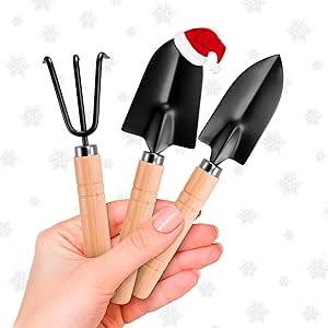 3-Piece Mini Garden Tools Set with Ergonomic Hand Shovel & Rake | Indoor & Outdoor Planting