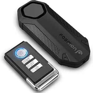 Fosmon 113dB Bike Alarm with Remote - Waterproof Anti-Theft Sensor for E-Bike & Motorcycle