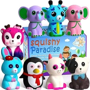 POKONBOY Jumbo Squishies 8 Pack - Slow Rising Kawaii Animal Toys