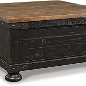 Signature Design by Ashley Valebeck Lift Top Coffee Table - 36" Farmhouse Storage