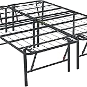 Amazon Basics King Bed Frame with Storage - Metal Platform, Tool-Free Setup
