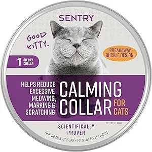 Sentry Calming Collar for Cats - 30-Day Pheromone Relief for Anxiety & Stress
