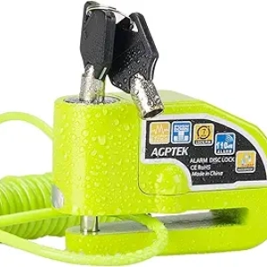 AGPTEK 110dB Motorcycle Brake Lock - Anti-Theft Alarm with 5.2FT Cable