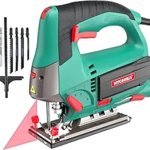 HYCHIKA 800W Jig Saw 6.7A - 800-3000SPM Variable Speed with Laser Guide & 6 Blades