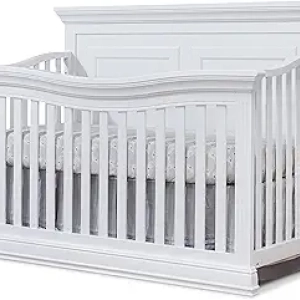 Sorelle Paxton 4-In-1 Convertible Crib - White Wood Baby Bed