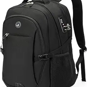 SHRRADOO Anti Theft Laptop Backpack with USB Charging - 17 Inch Computer Bag for Travel