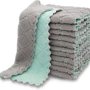 Kimteny 12 Pack Kitchen Dish Towels - Ultra Absorbent Coral Velvet Dishcloths