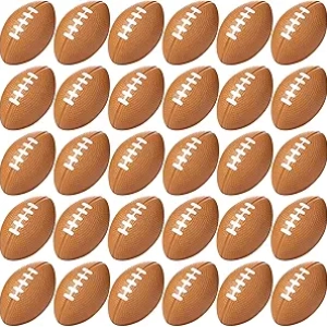 30 Pack Mini Foam Footballs 2.17" - Bulk Stress Balls for Kids & Adults