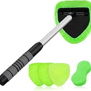 XINDELL Windshield Cleaner Tool - Extendable Car Interior Window Cleaning Kit