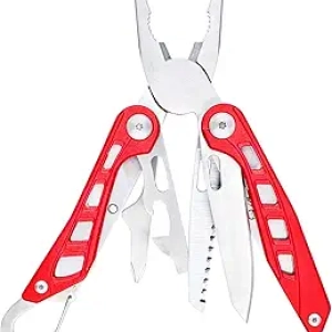 Amazon Basics 8-in-1 Stainless Steel Multitool with Safety Lock & Nylon Sheath