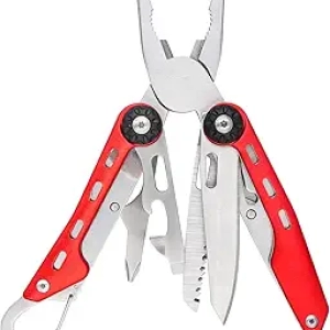 Amazon Basics 10-in-1 Stainless Steel Multitool with Safety Lock & Nylon Sheath