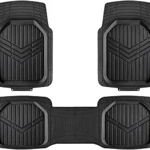 Amazon Basics 3-Piece Heavy Duty PVC Car Floor Mats - Universal Fit SUV & Truck