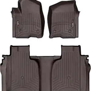 WeatherTech Custom Fit FloorLiners for GMC Sierra 1500 & Chevrolet Silverado 1500/2500HD/3500HD - Cocoa