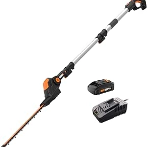 WORX WG252 20V Cordless Hedge Trimmer | 12ft Reach & Adjustable Head