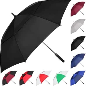 Extra Large Golf Umbrella 54-72 Inch | Windproof Double Canopy Automatic Open