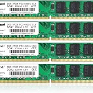 8GB DDR2 800MHz RAM Kit (4x2GB) PC2-6400 Desktop Memory - Royemai