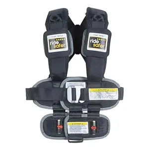 RideSafer Small Black Portable Car Seat - Lightweight Travel Child Restraint System