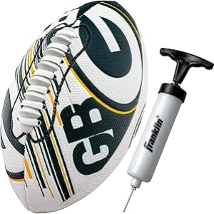 Green Bay Packers Mini Football 8.5" - Official NFL Youth Football with Air Pump