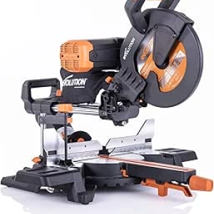 Evolution R255SMS-DB+ 10" Dual Bevel Sliding Miter Saw - Multi-Material Cutting