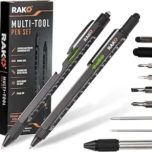 RAK 11-in-1 Multitool Pen 2-Pack - EDC Tactical Gadget Gift for Men
