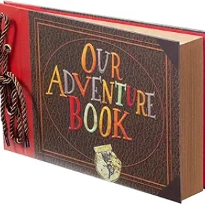 Embossed Adventure Scrapbook Photo Album - DIY Memory Book for Weddings & Travel