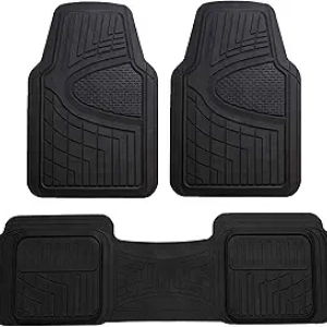 Universal Fit Car Floor Mats | Heavy-Duty Rubber All-Weather Protection