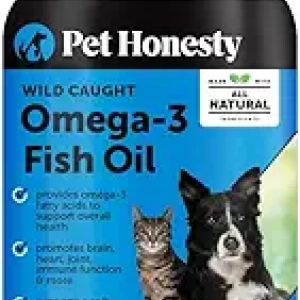 Pet Honesty Omega 3 Fish Oil for Dogs & Cats (32oz) - Wild Caught EPA + DHA