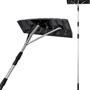 21 Feet Snow Rake Roof Shovel - Extendable Aluminum Handle | Heavy Duty Cleaning