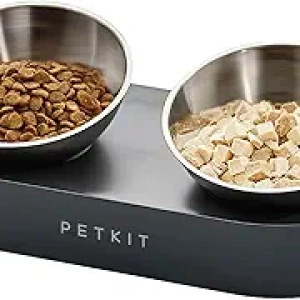 PETKIT CYBERTAIL Raised Stainless Steel Cat Bowl - Anti-Vomit, Non-Slip Feeding Bowl for Cats & Small Dogs