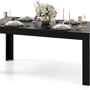 Giantex 63" Dining Table for 6 - Farmhouse Kitchen Table, 330Lbs Capacity