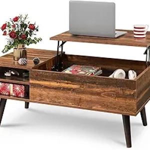 Lift Top Coffee Table with Storage - Mid Century Modern Living Room Table
