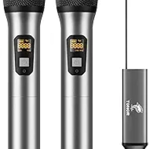 TONOR Wireless Microphones UHF Dual System 200ft Range - Karaoke, DJ, Wedding, Church