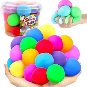 18 Pack Squishy Stress Balls for Kids & Adults - Fidget Anxiety Relief Toys