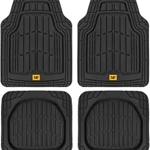 CAT® ToughRide™ Heavy-Duty Trim-to-Fit Car Floor Mats | All-Weather Rubber Protection