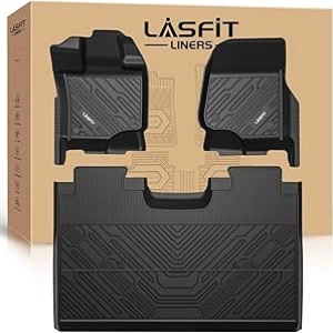 LASFIT Floor Mats for Ford F-150 2015-2026 SuperCrew | Custom Fit TPE Liners
