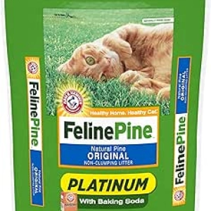 Feline Pine Platinum 18lb Natural Non-Clumping Cat Litter - Lightweight & Odor Control