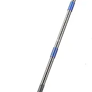 5 FT Garden Rake with Stainless Steel Handle - 14-Tine Metal Lawn Rake for Soil Loosening