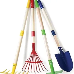 Play22 Kids Garden Tool Set - 4-Piece Wooden Gardening Tools for Boys & Girls