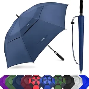 Extra Large Golf Umbrella 62-72 Inch | Windproof Double Canopy Automatic Open