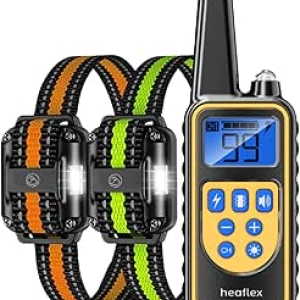 Dog Shock Collar with Remote - 1640ft Range, Waterproof & Rechargeable for 2 Dogs