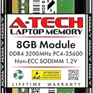 8GB DDR4 3200MHz Laptop RAM - A-Tech SODIMM Memory Module