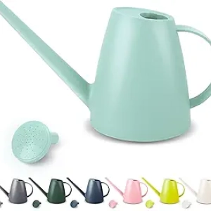 1.8L Long Spout Watering Can with Detachable Shower Nozzle - Indoor & Outdoor Plant Watering